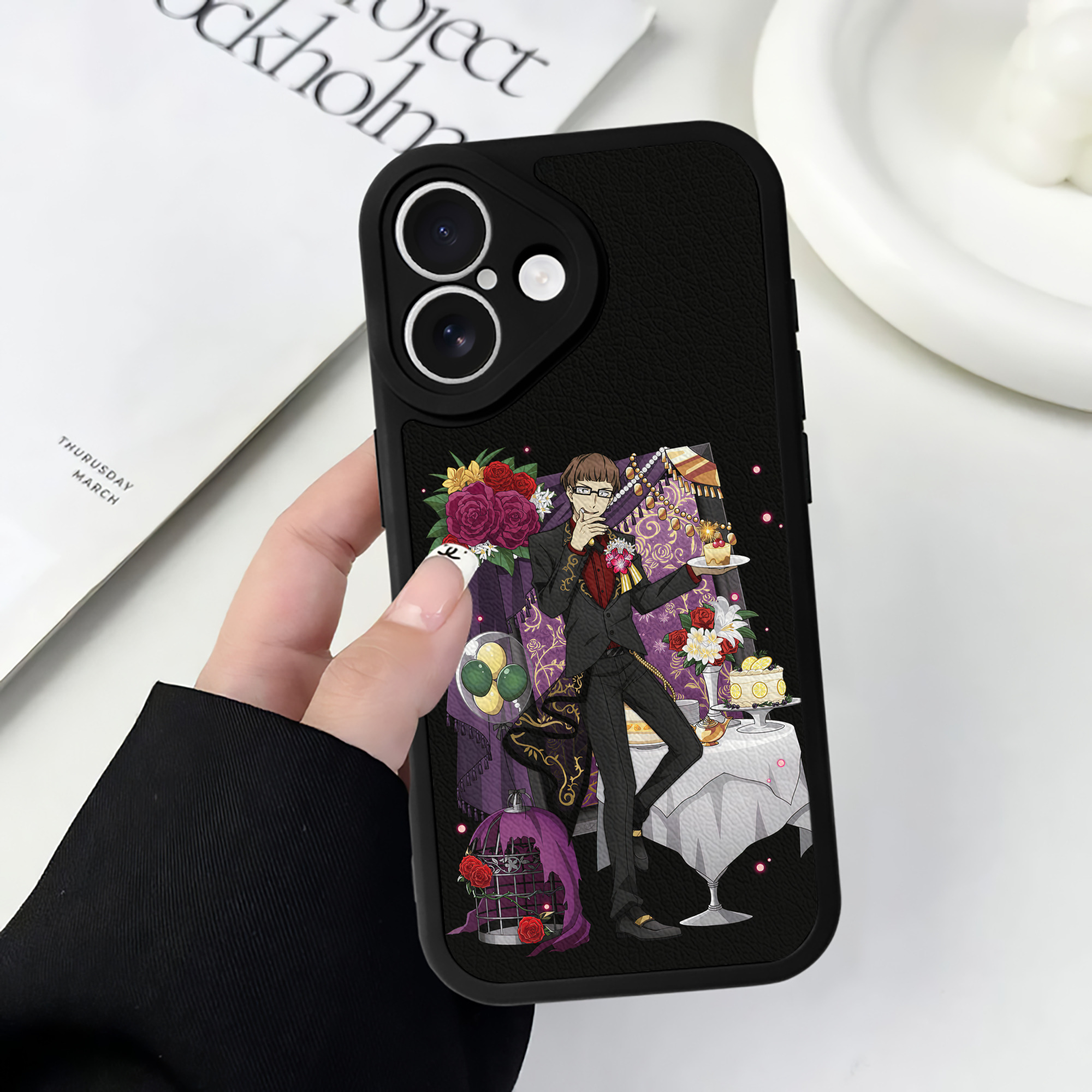 （画像用） 文豪ストレイドッグス Bungo Stray Dogs 【iPhone 16シリーズ対応】シリコンスマホケース（レザー調） 材質：シリコン